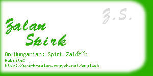 zalan spirk business card
